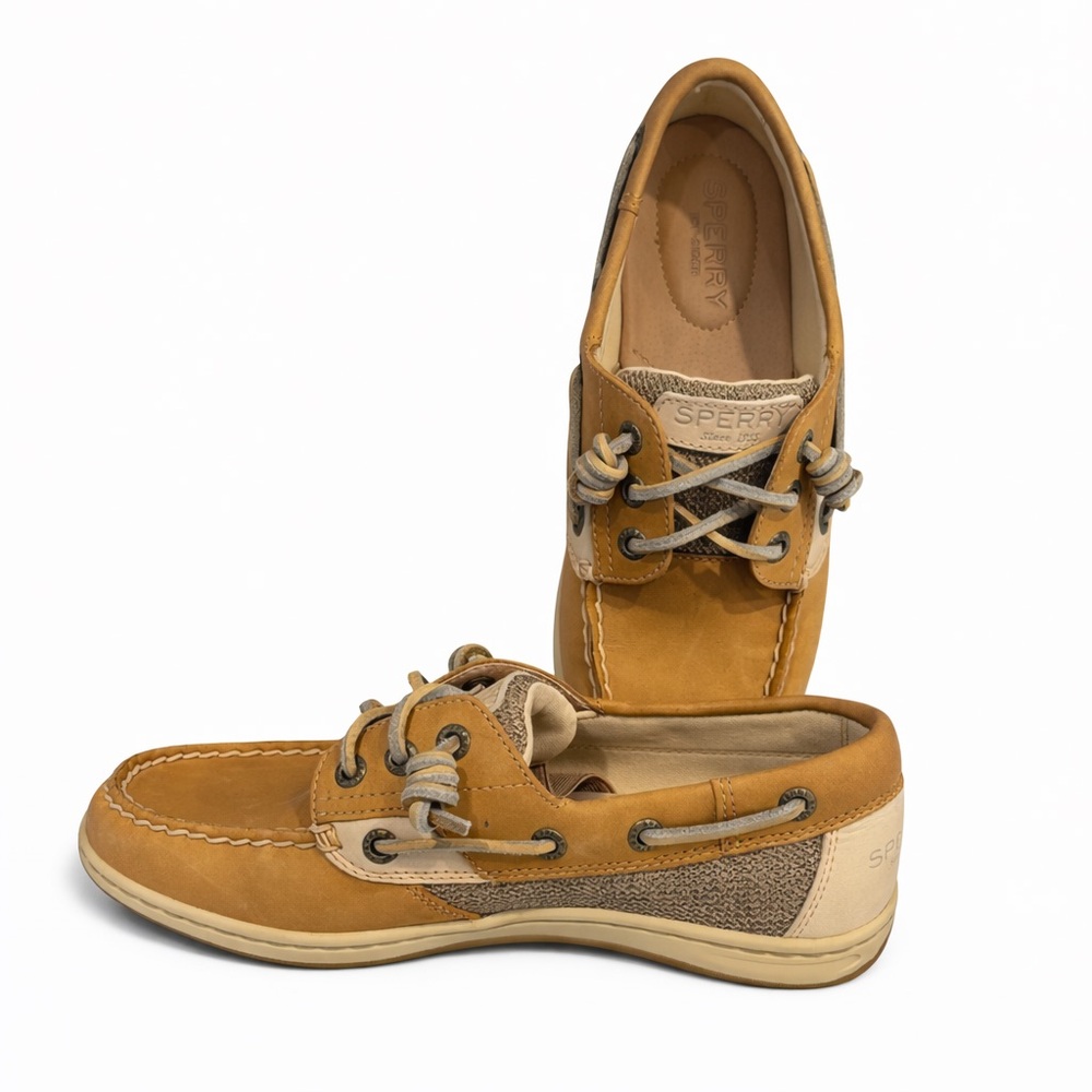 Sperry Women’s Leather Boat Shoes – Tan – Size 6